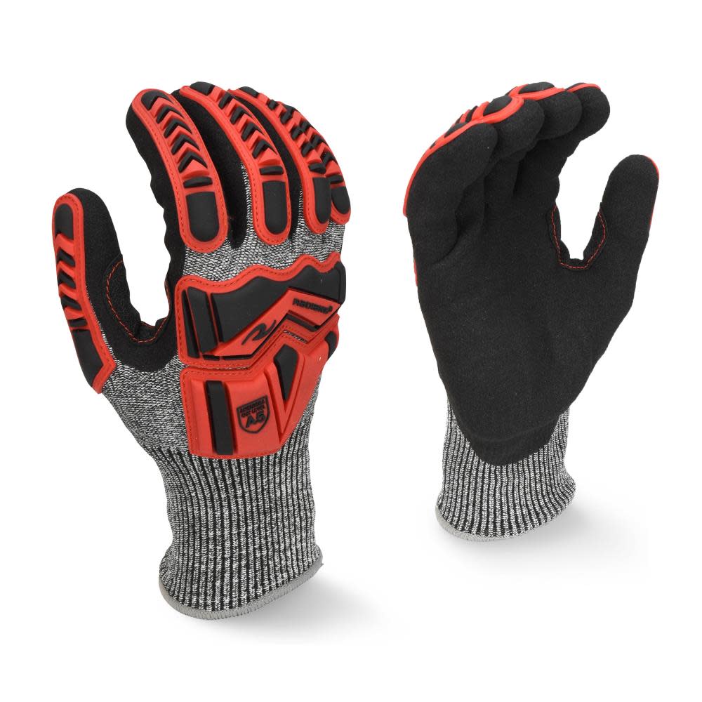Radians Work Gloves Cut Level A5 EVA Padded Palm TPR Back Pads Small - Flockneti