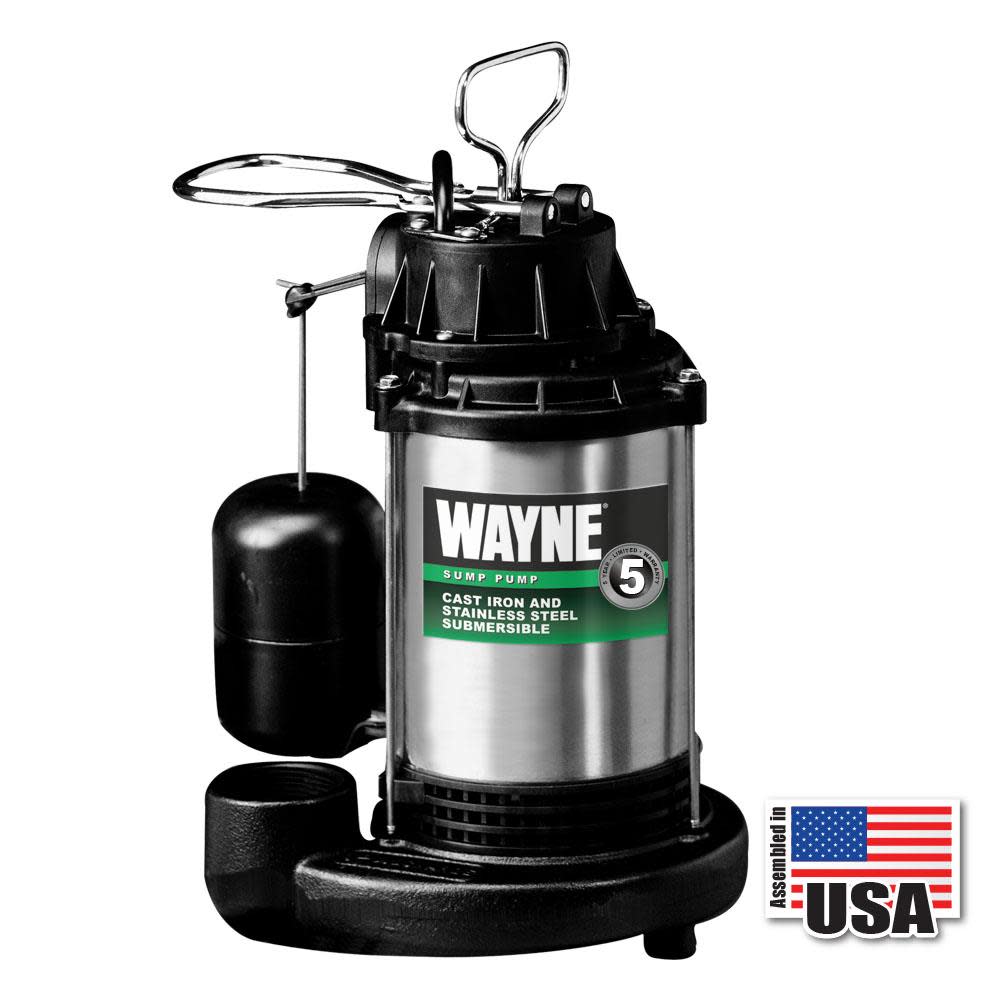 Wayne Water Systems 3/4HP Cast Iron Submersible Sump Pump - Flockneti