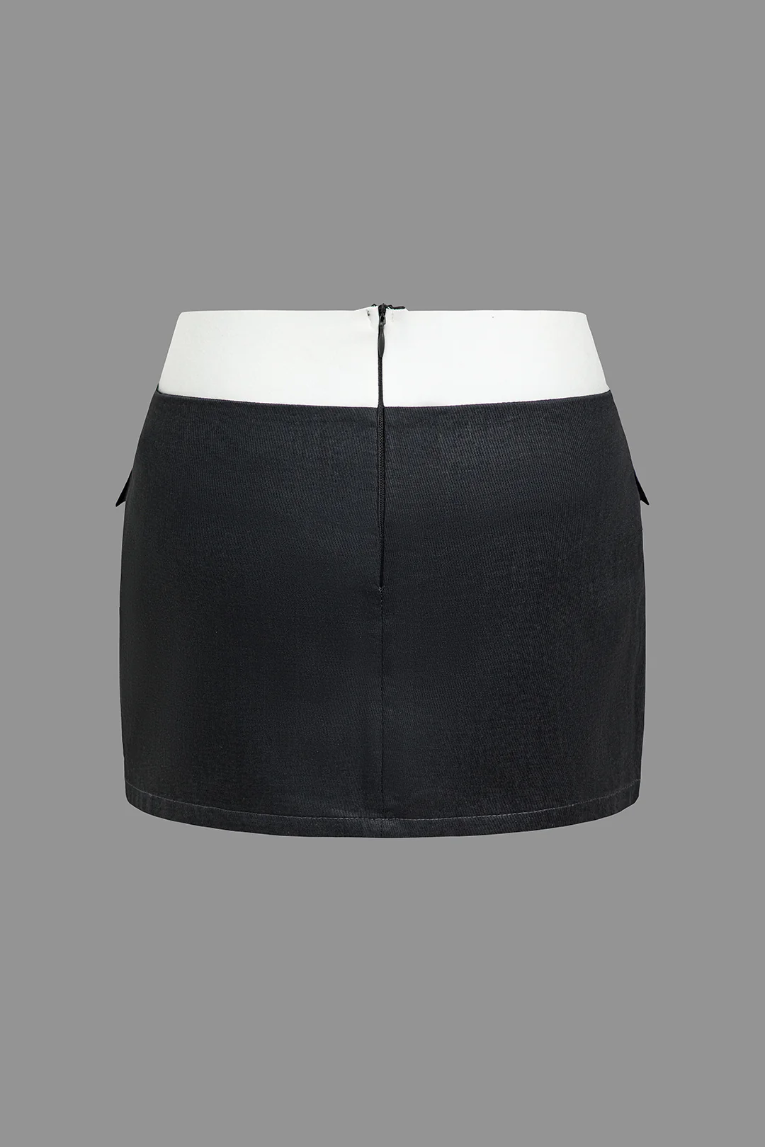 Contrast Pocket High-Waisted Skirt - Flockneti