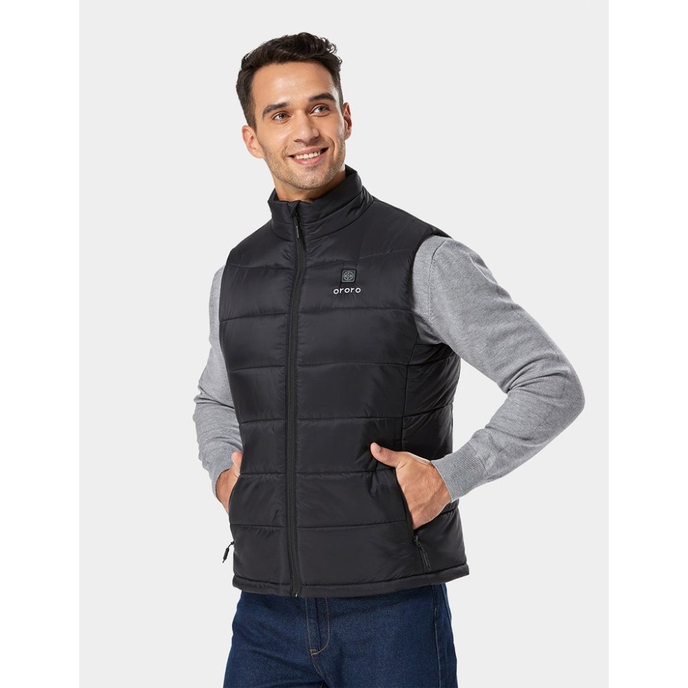 ORORO Mens Black Classic Heated Vest Kit XL - Flockneti