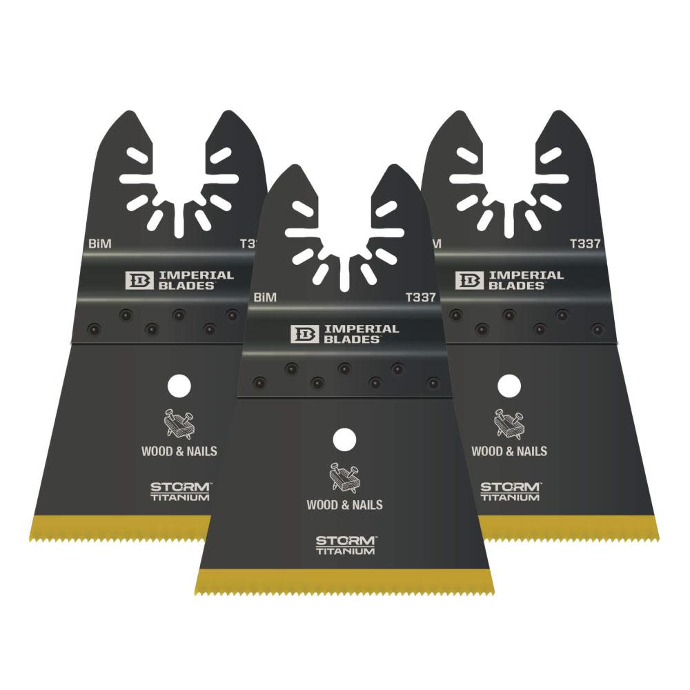 Imperial Blades IBOAT337-3 One Fit 2-1/2″ Storm Titanium Wood & Nails Blade 3PC - Flockneti