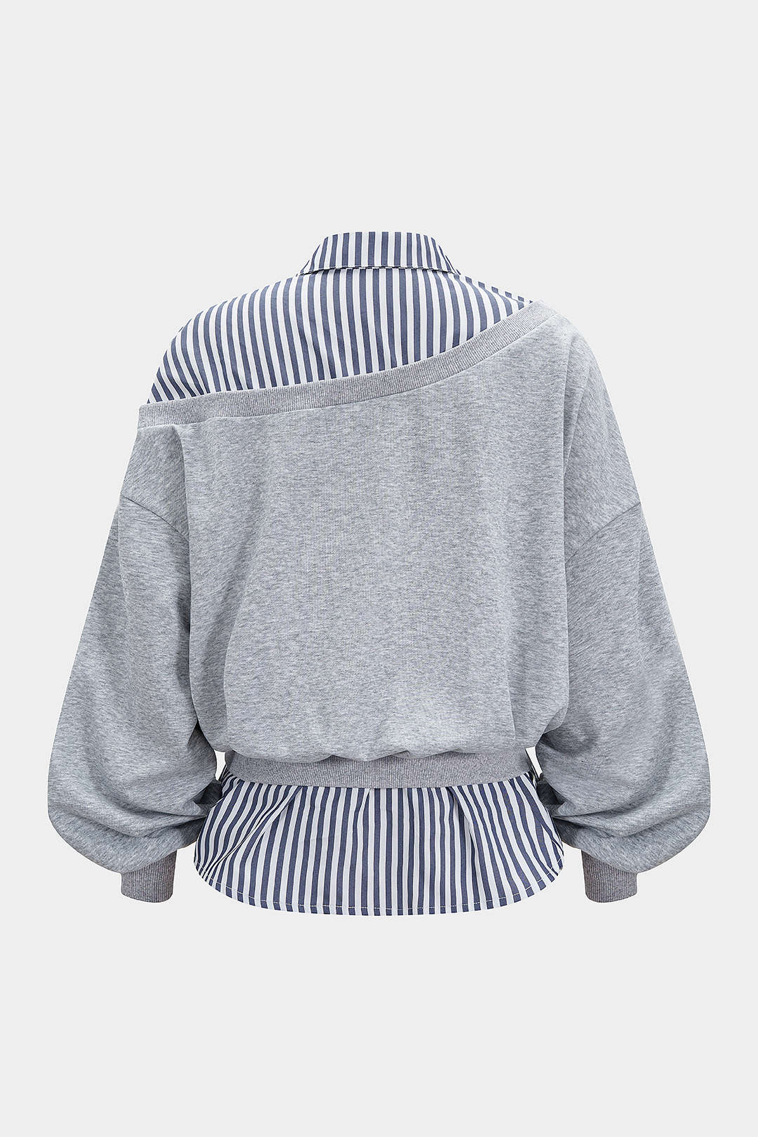 Patchwork Asymmetrical Long Sleeve Sweatshirt - Flockneti