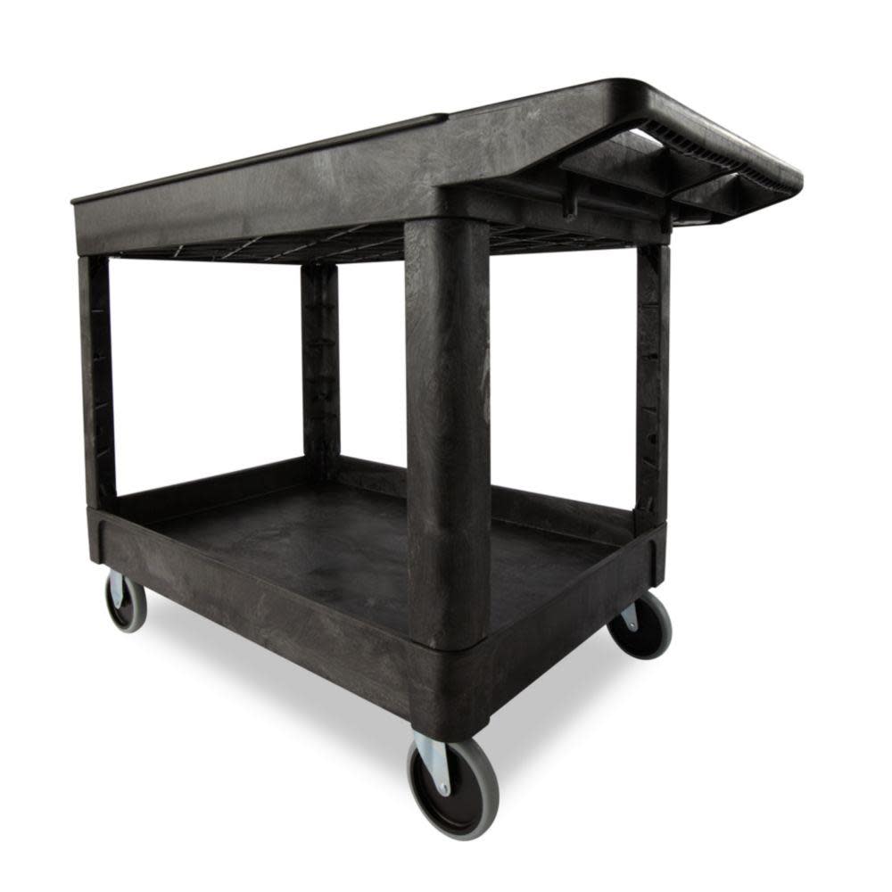 Rubbermaid Heavy Duty 2-Shelf Utility Cart with Lipped Shelf Medium - Flockneti