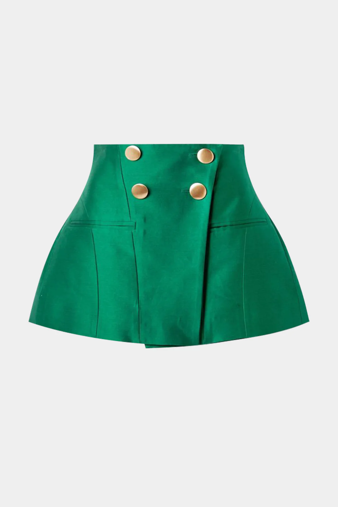 Satin Metallic Button Shorts - Flockneti