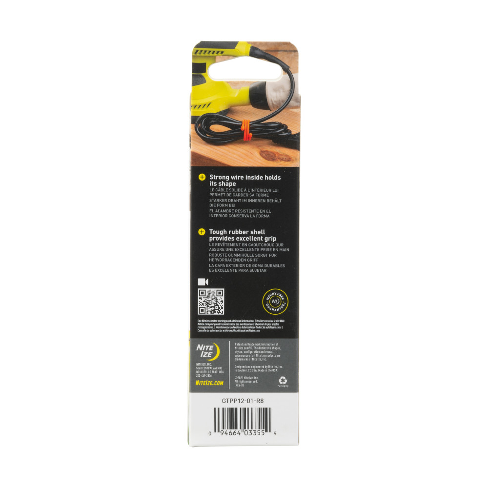 Nite Ize Gear Tie ProPack 12″ 12pk Black - Flockneti