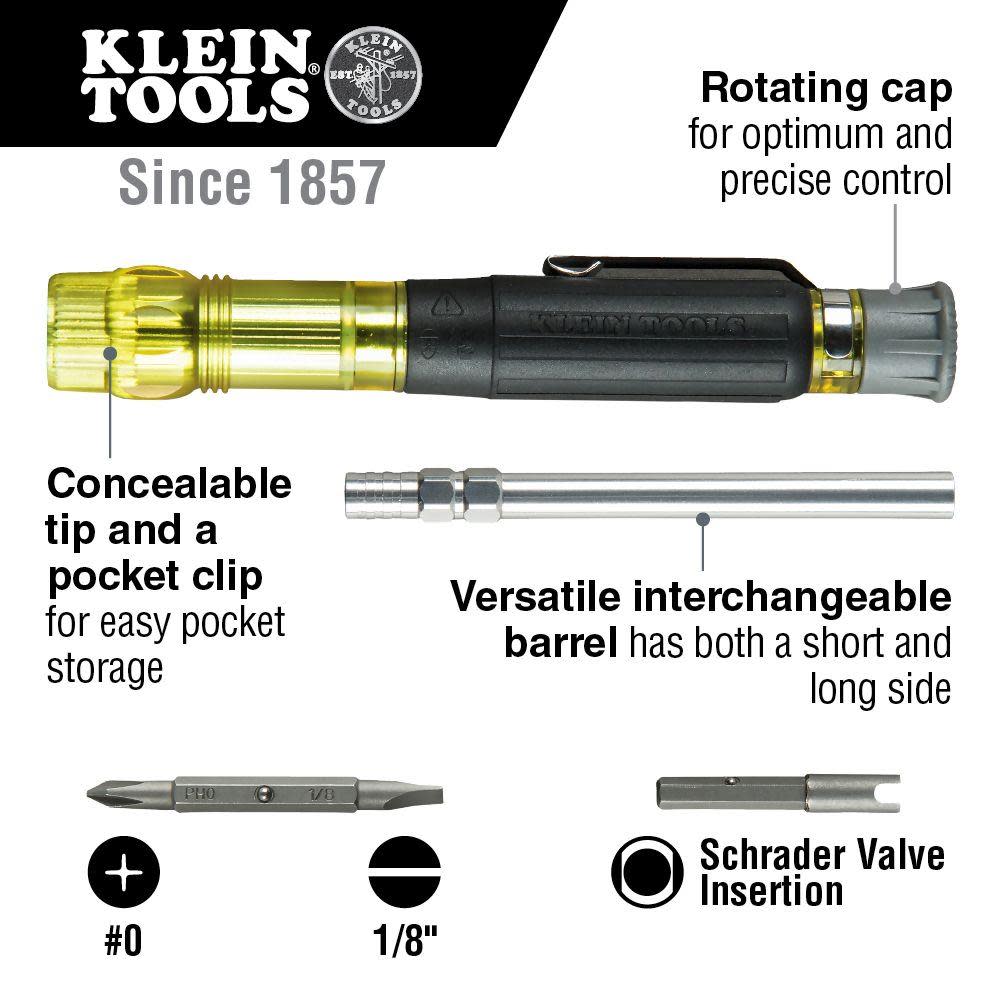 Klein Tools HVAC Pocket Screwdriver 3-in-1 - Flockneti