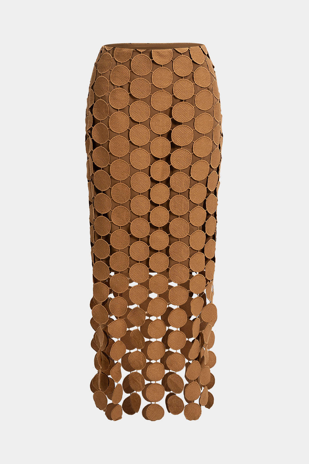 Solid Fringe Cut Out Skirt - Flockneti