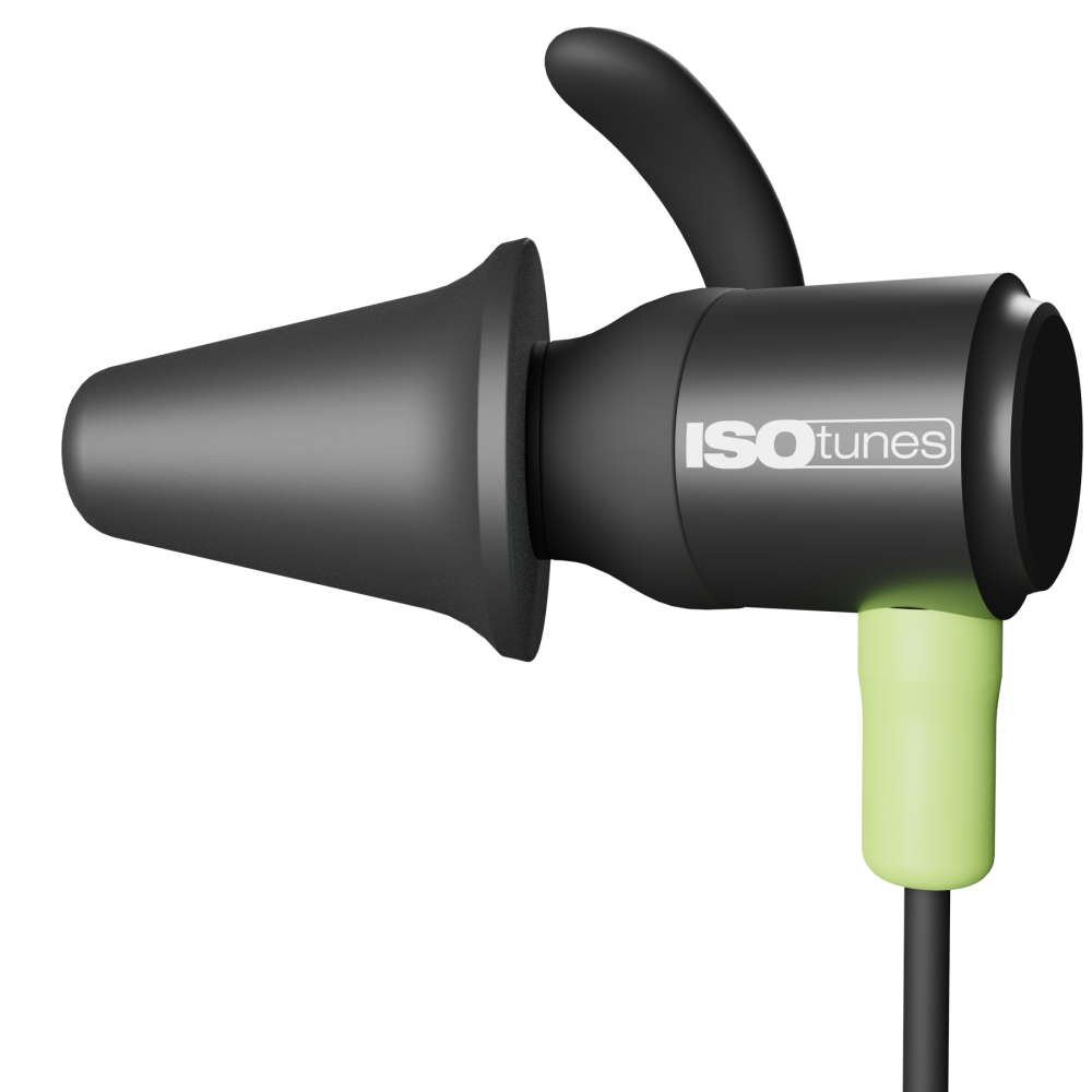 ISOtunes LITE Earplugs TRILOGY Bluetooth Safety Green - Flockneti