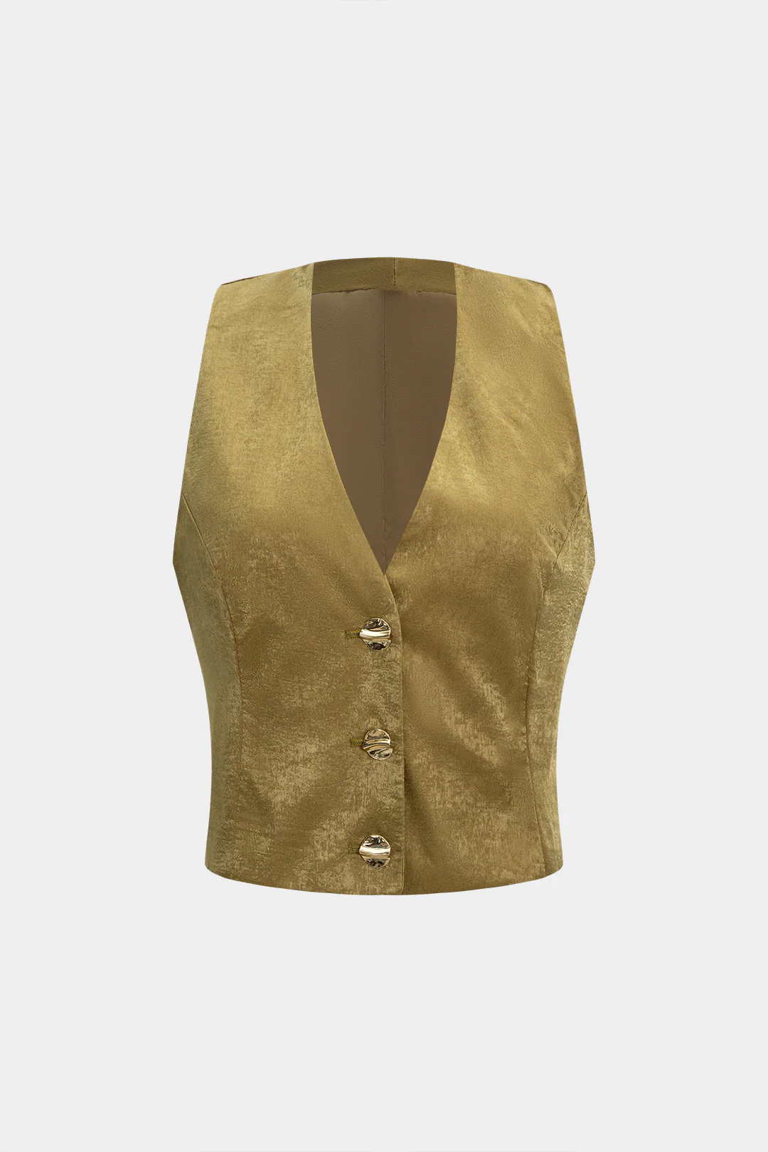 Satin Button Tank Top - Flockneti
