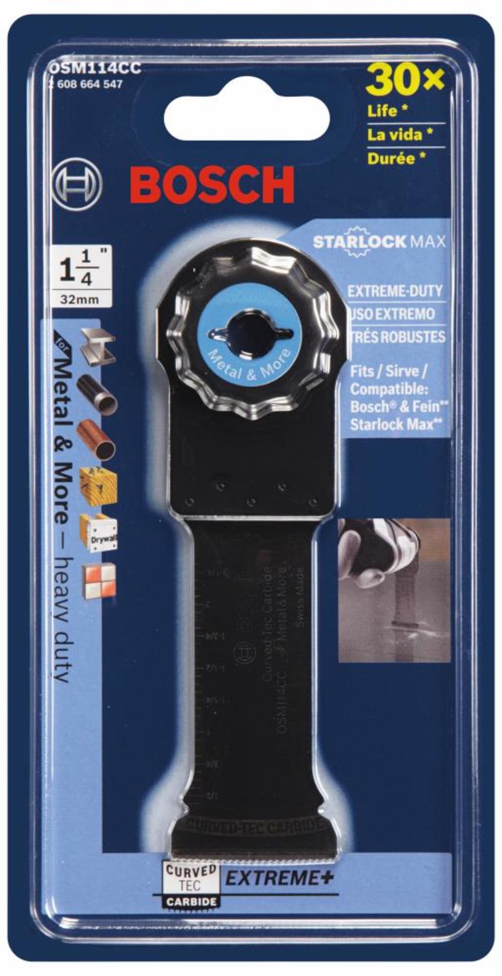 Bosch 1-1/4 In. StarlockMax Oscillating Multi-Tool Curved-tec Carbide Extreme Plunge Blade - Flockneti