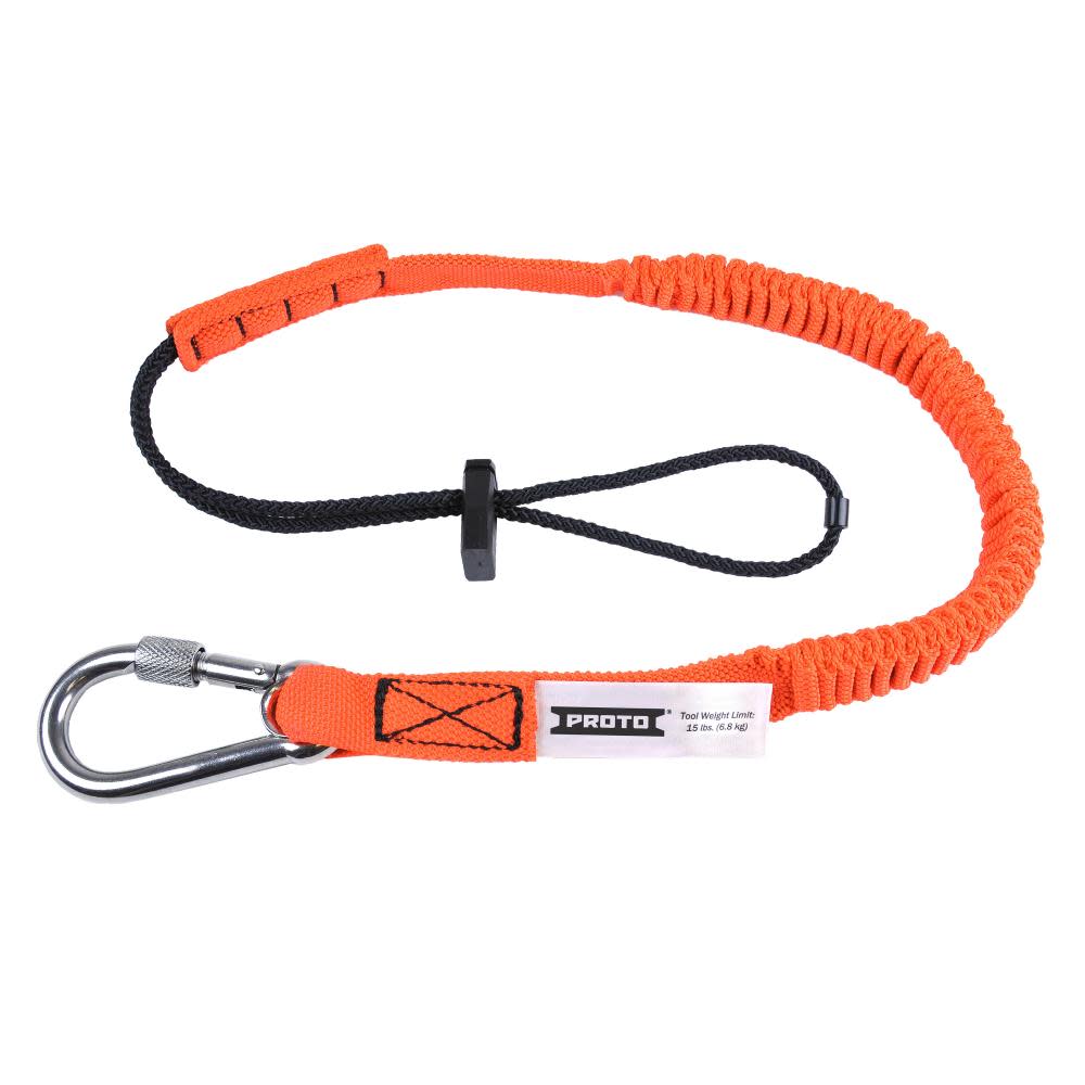 Proto Elastic Lanyard With Screw Gate Carabiner – 15 lb. - Flockneti
