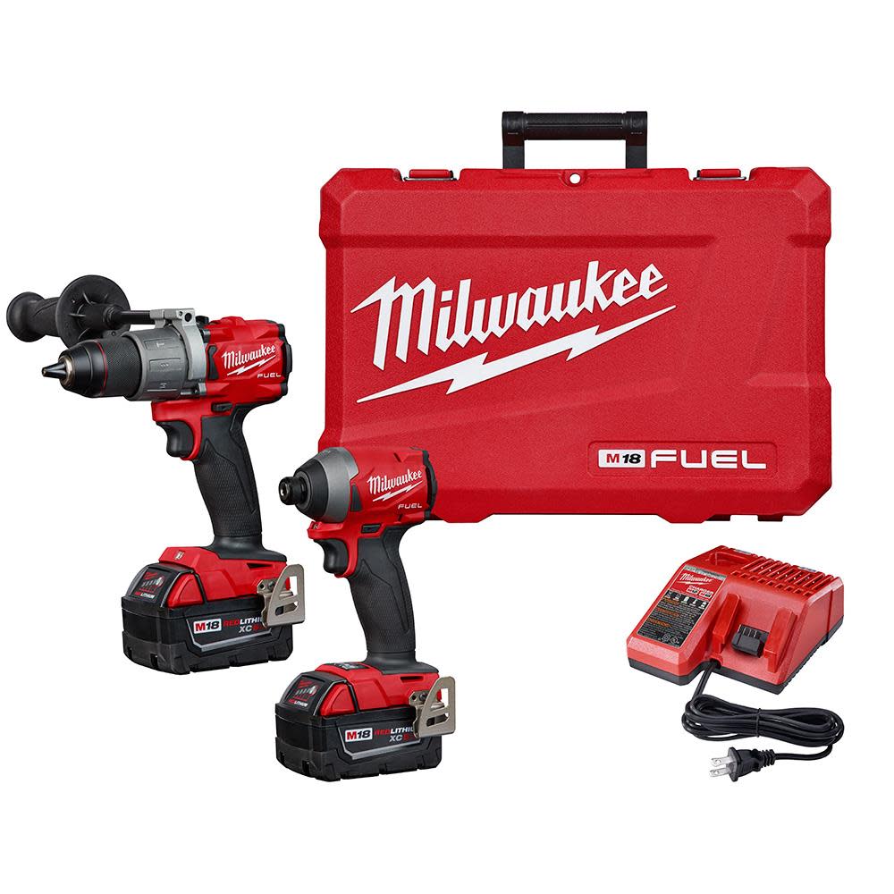 Milwaukee M18 FUEL 2-Tool Hammer Drill/Impact Driver Combo Kit - Flockneti