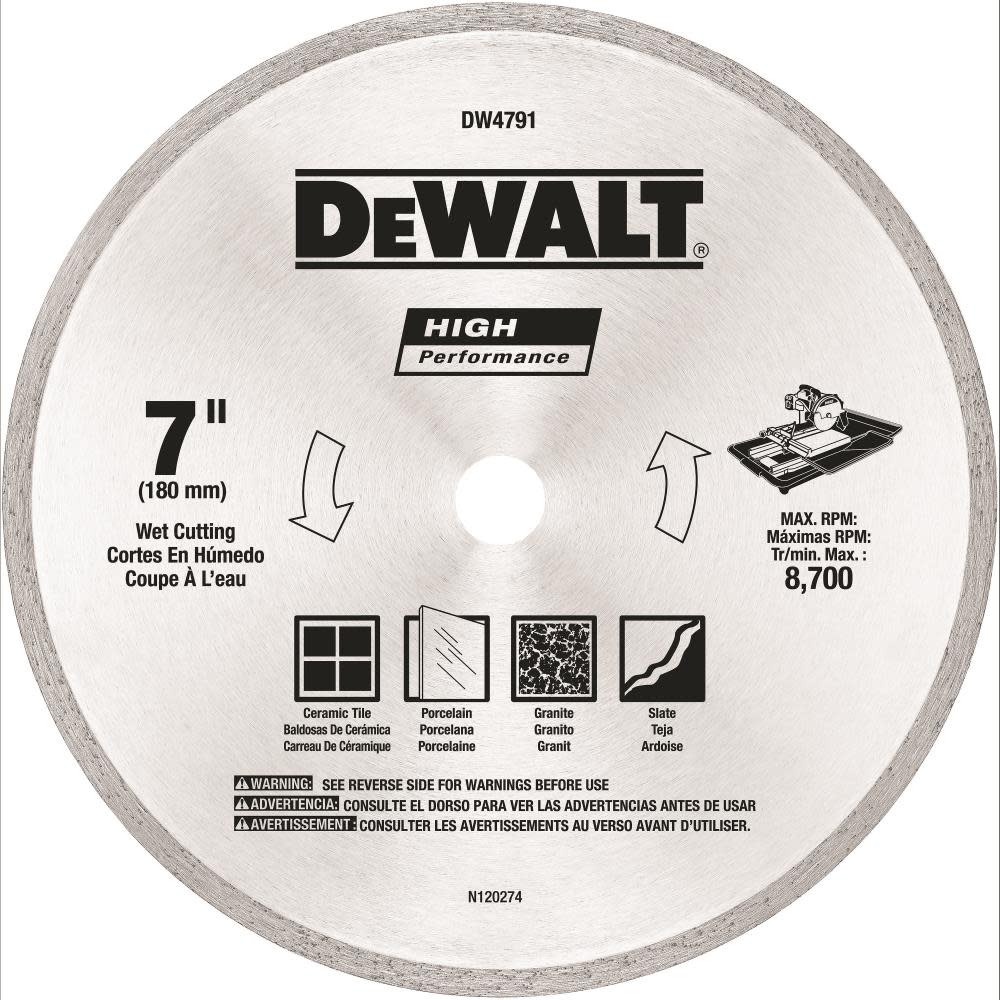 DEWALT 7″ x .060 Tile Blade Wet - Flockneti