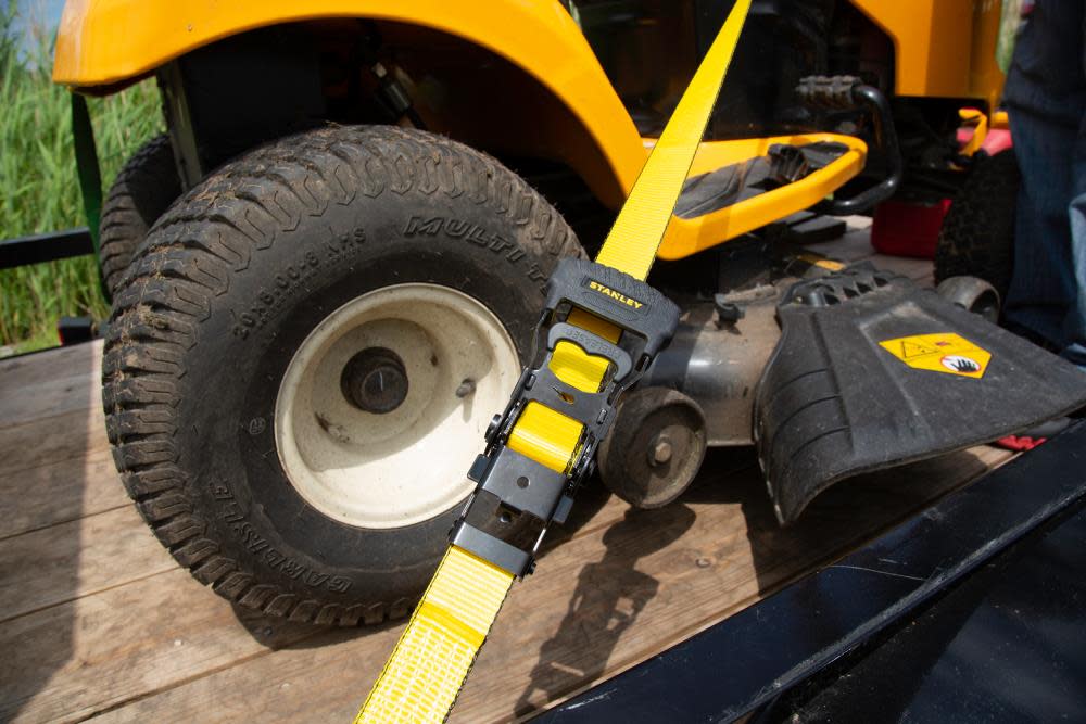 Stanley S1007 Ratchet Tie Down Straps 1.5″ x 16′ Heavy Cargo Hauling 3300 lbs Break Strength 2pk - Flockneti