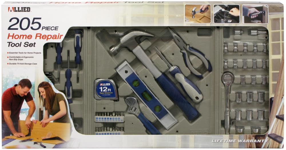 Allied International 205 pc. Home Repair Tool Set - Flockneti