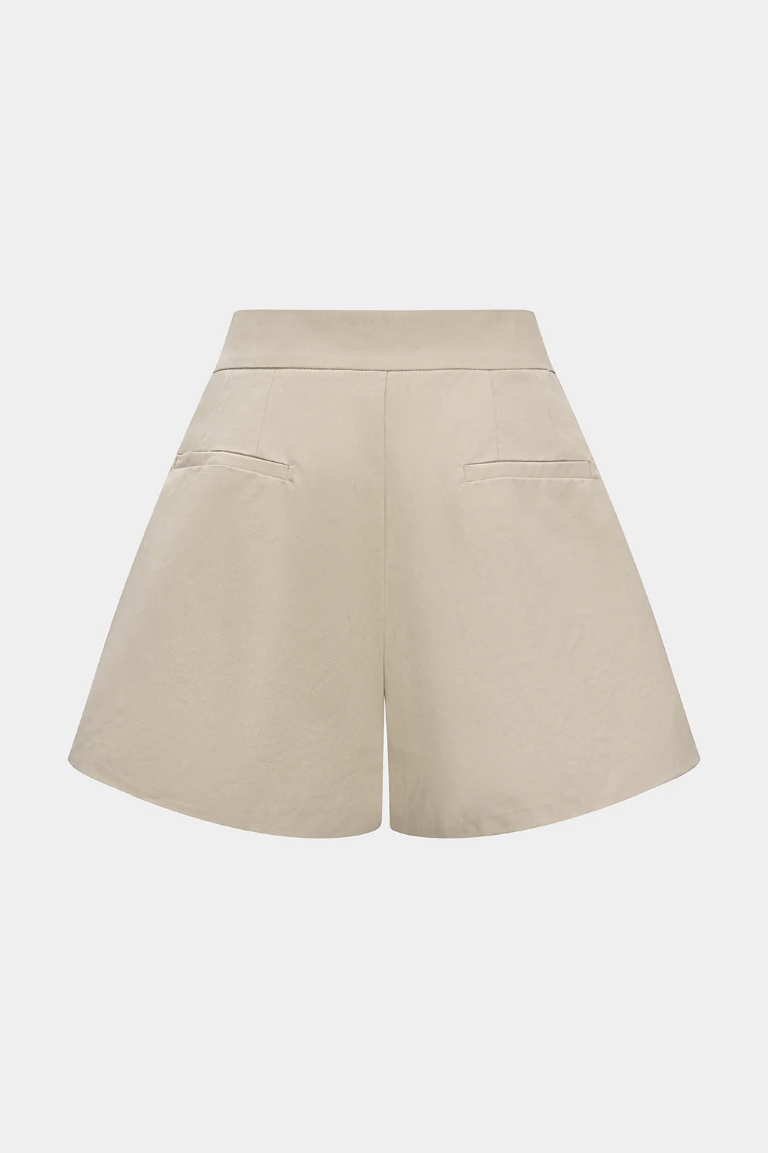 Solid Ruched High Waist Pocket Shorts - Flockneti