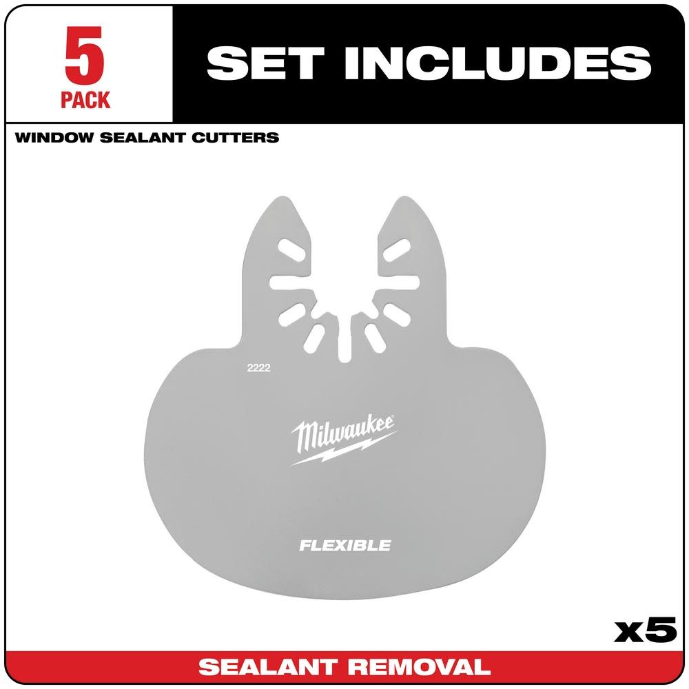 Milwaukee OPEN-LOK MUSHROOM SEALANT SCRAPER BLADE 5PK - Flockneti