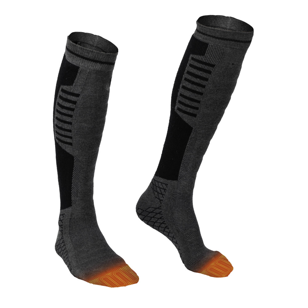 Mobile Warming Thermal Heated Socks Unisex 3.7V Dark Gray Small - Flockneti