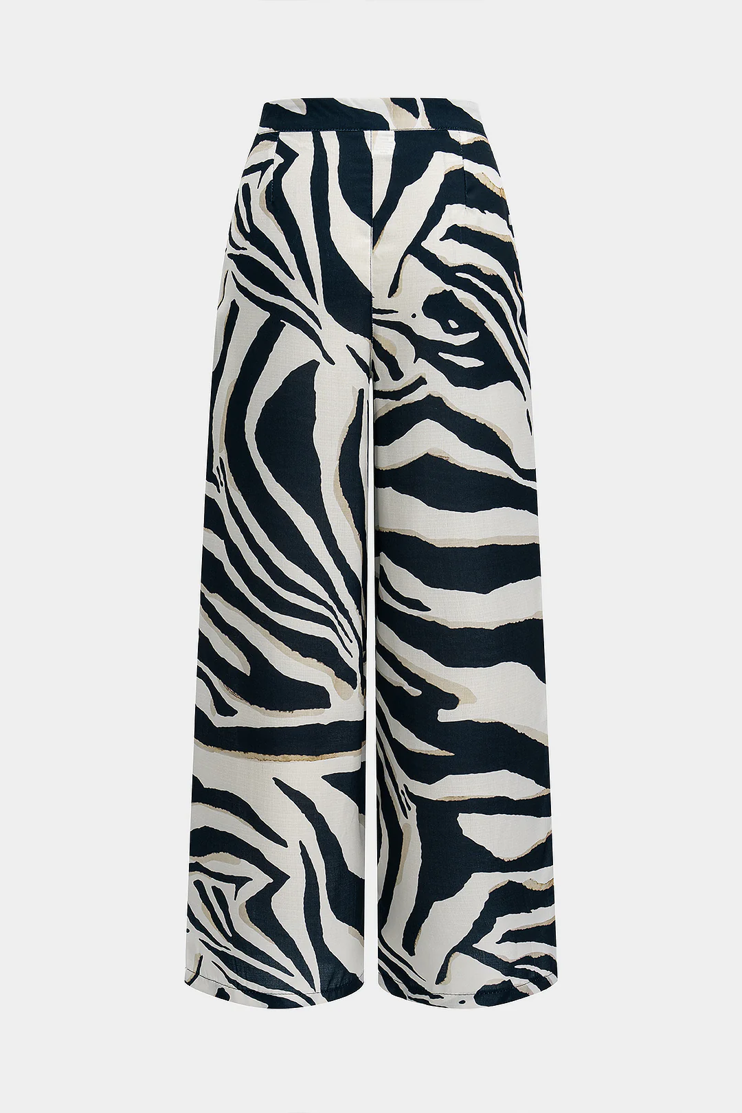 Contrast Stripe Print Trousers - Flockneti