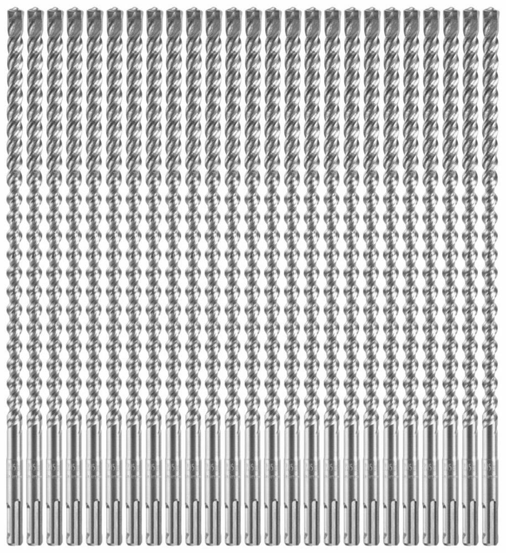 Bosch 25 pc. 3/8 In. x 10 In. x 12 In. SDS-plus Bulldog Xtreme Carbide Rotary Hammer Drill Bits - Flockneti