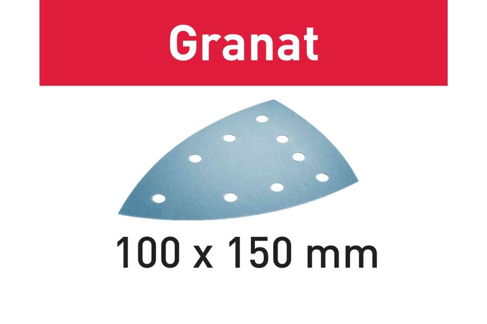 Festool Sanding Disc STF DELTA/9 P100 GR/100 Granat 100qty - Flockneti