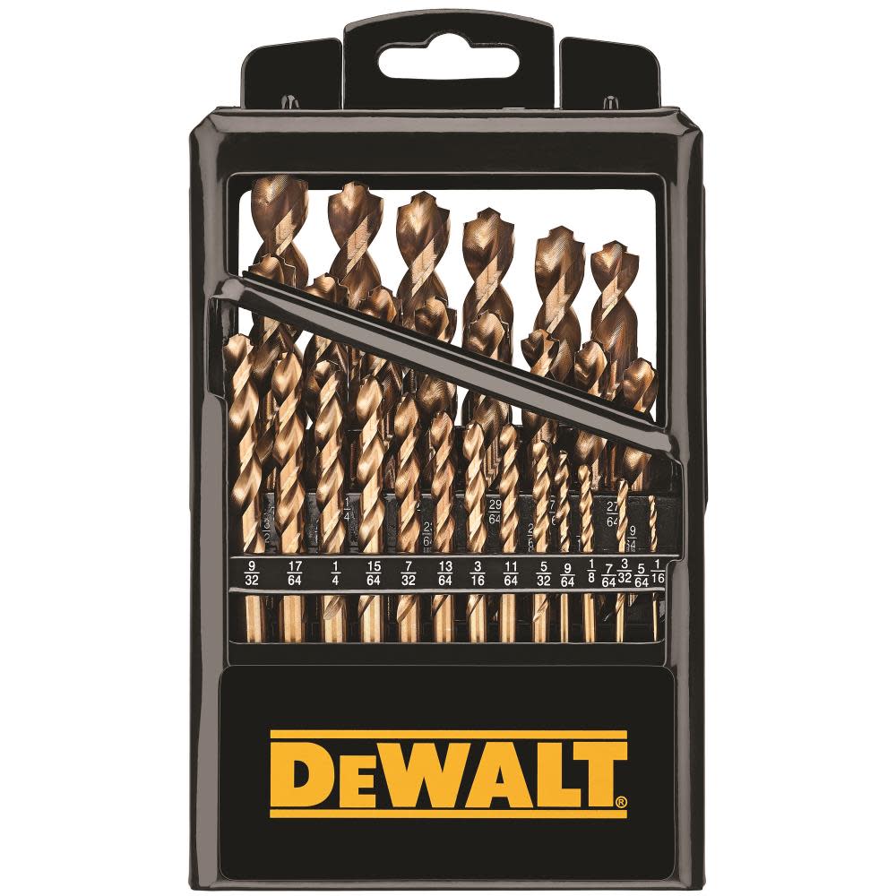 DEWALT 29 pc. Industrial Cobalt Pilot Point Drill Bit Set - Flockneti