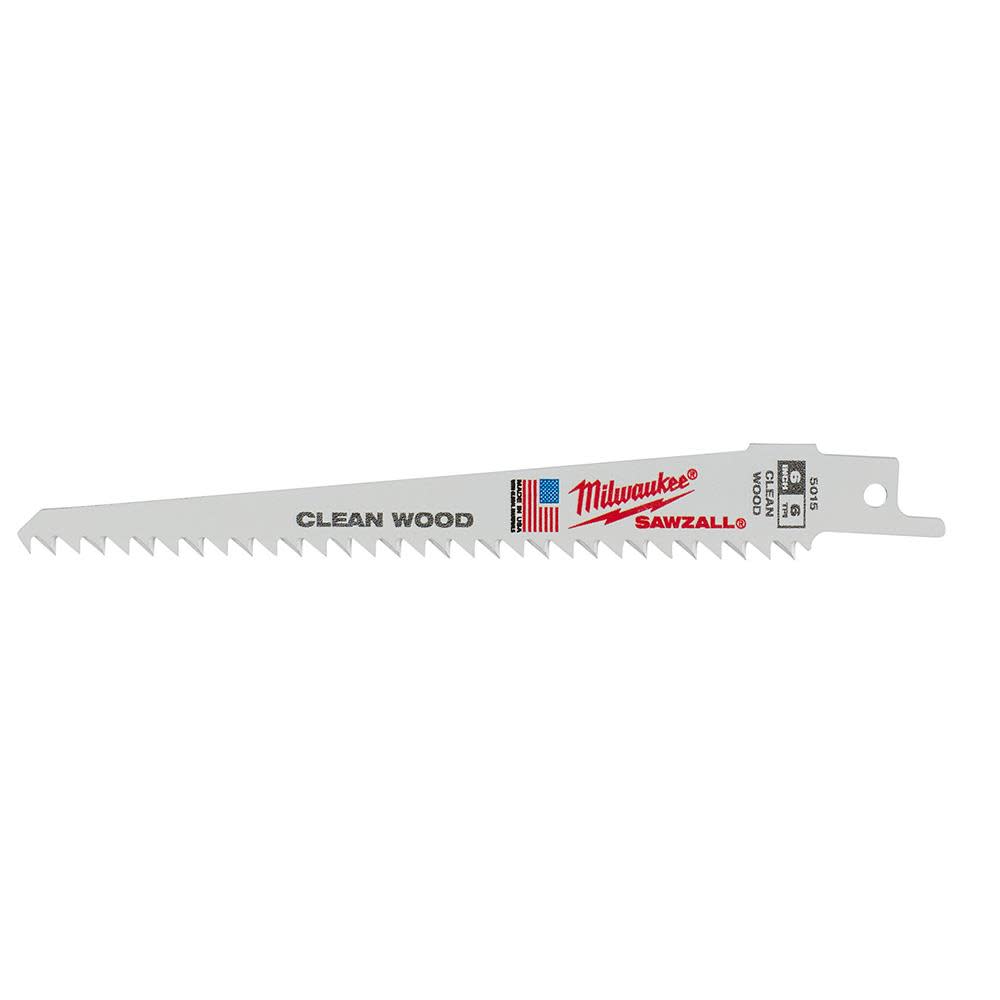Milwaukee 6 in. 6 TPI Fleam Ground SAWZALL Blades 5PK - Flockneti