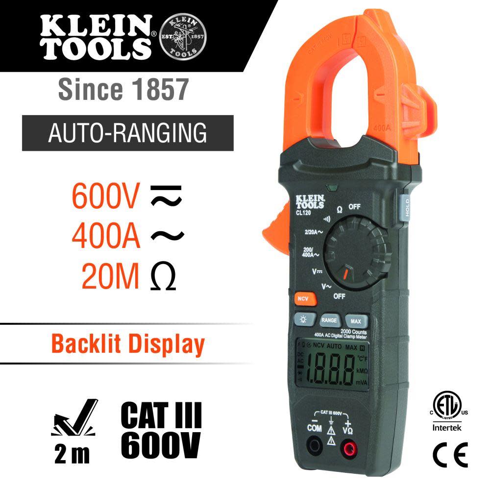Klein Tools Auto-Ranging Digital Clamp Meter AC - Flockneti