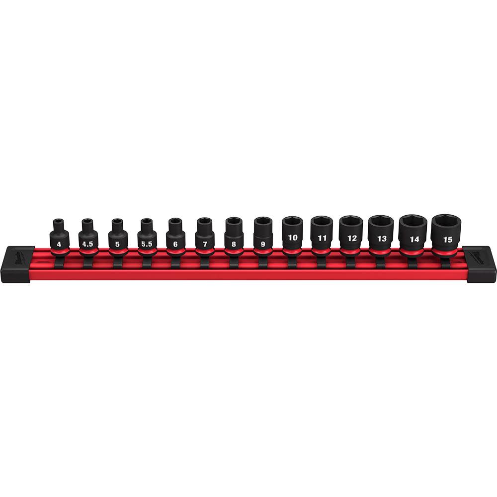 Milwaukee Impact Socket Metric Standard 6 Point 14pc - Flockneti