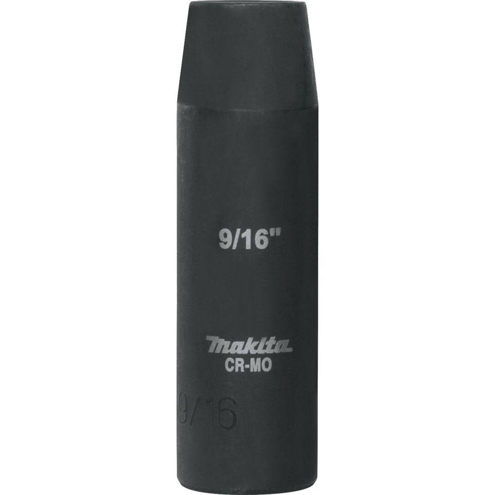 Makita 1/2 in. Drive 6-Point 9/16 in. Deep Well Impact Socket - Flockneti