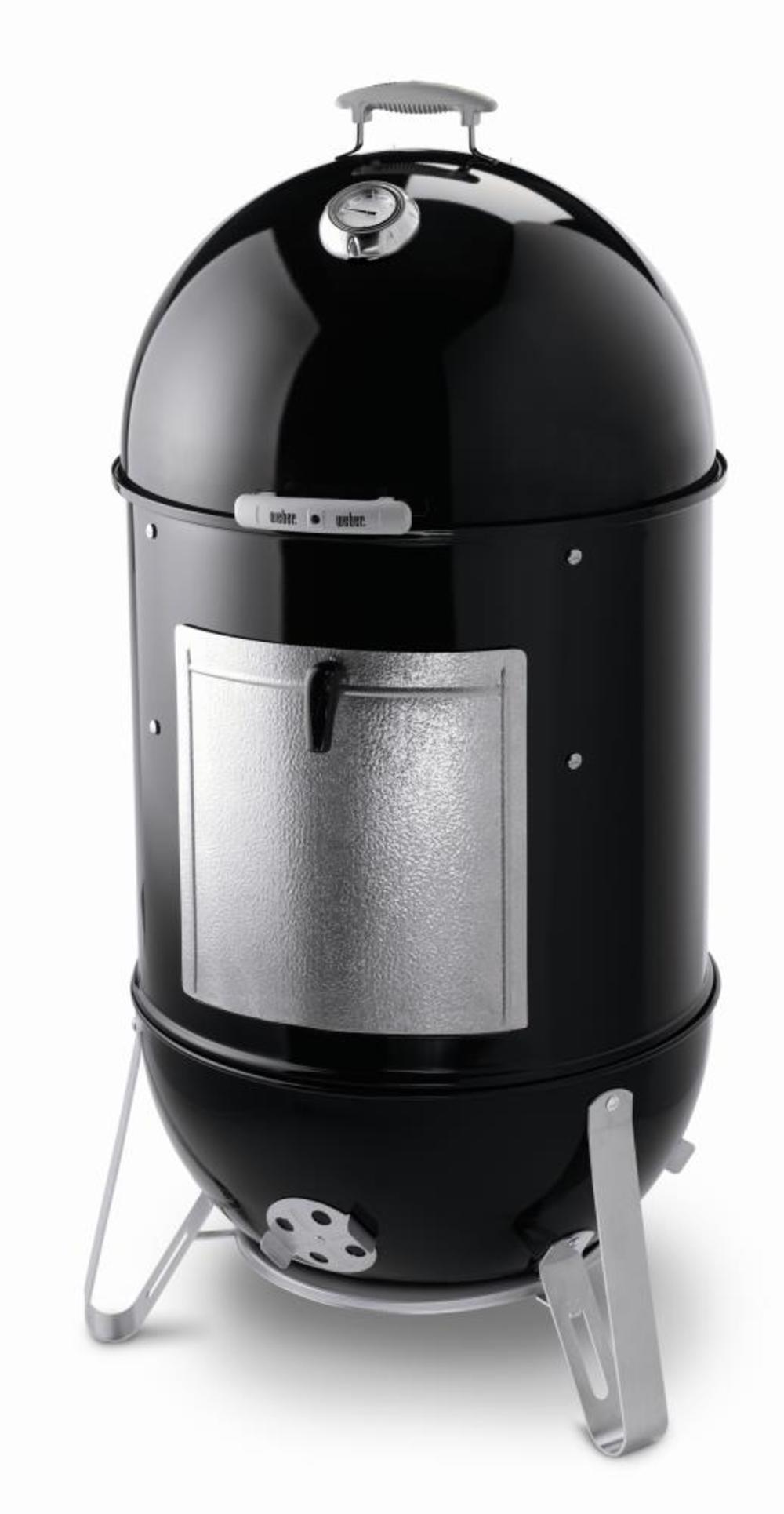 Weber 22 inch Smokey Mountain Cooker Smoker in Black with Cover and Built-In Thermometer - Flockneti