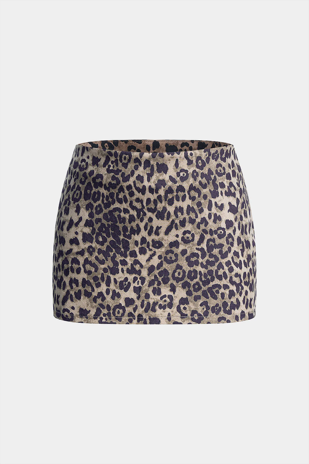 Leopard Print Low Waist Skirt - Flockneti