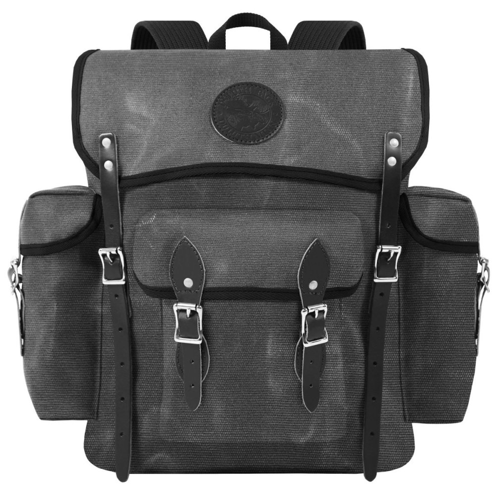 Duluth Pack 24 Liter Capacity Wax Gray Canvas Wanderer Backpack - Flockneti