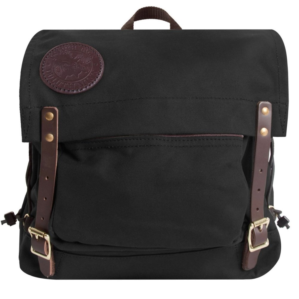 Duluth Pack 17 Liter Capacity Black Canvas Front Portage Pack - Flockneti