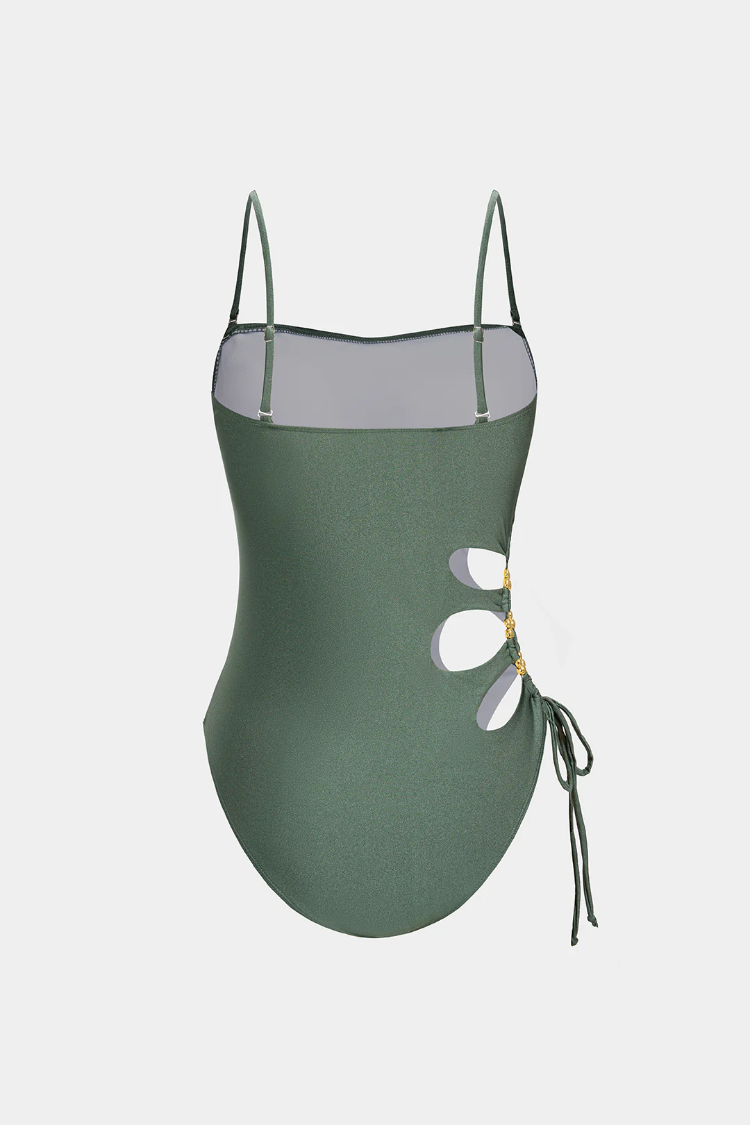 Asymmetrical Tie-Up Cut Out Sleeveless Swimsuit - Flockneti