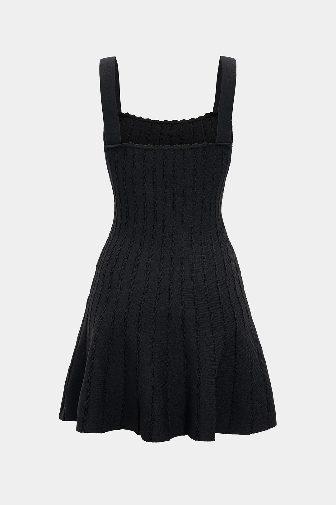 Knit Waist-Cinching Sleeveless Dress - Flockneti