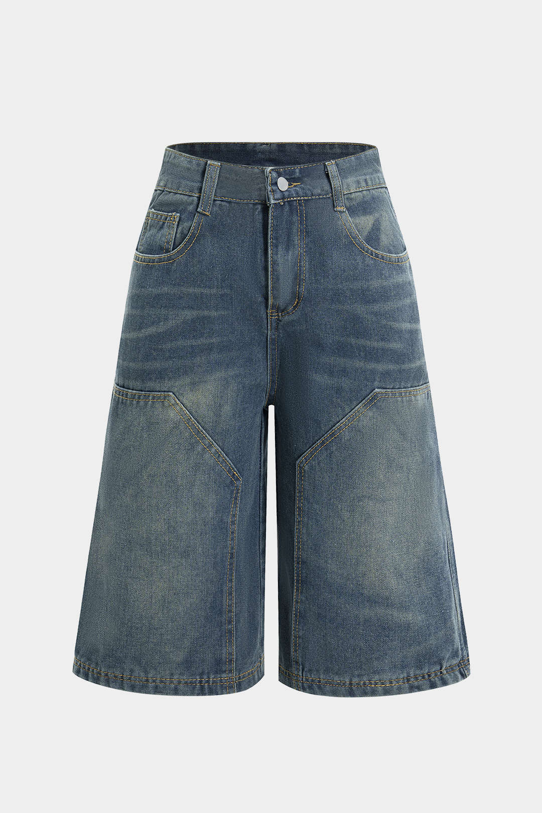 Denim Wide Leg Jorts - Flockneti