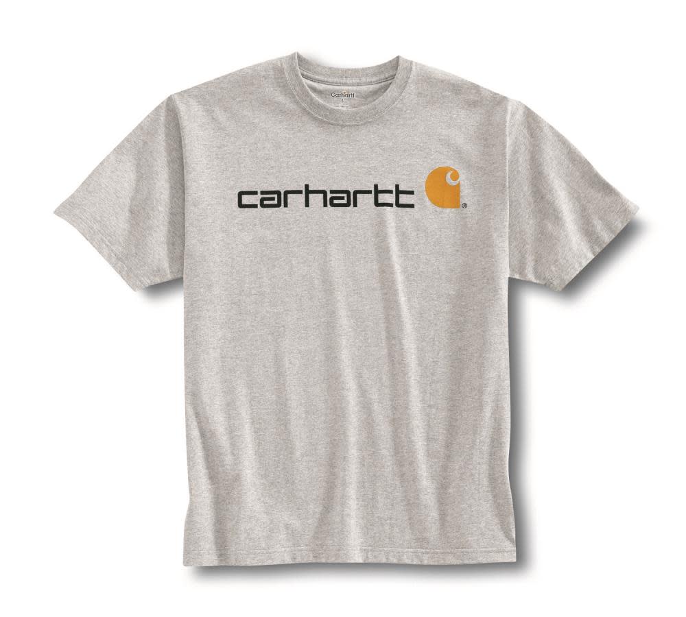 Carhartt Short-Sleeve Logo T-Shirt Heather Gray Extra Large Regular - Flockneti