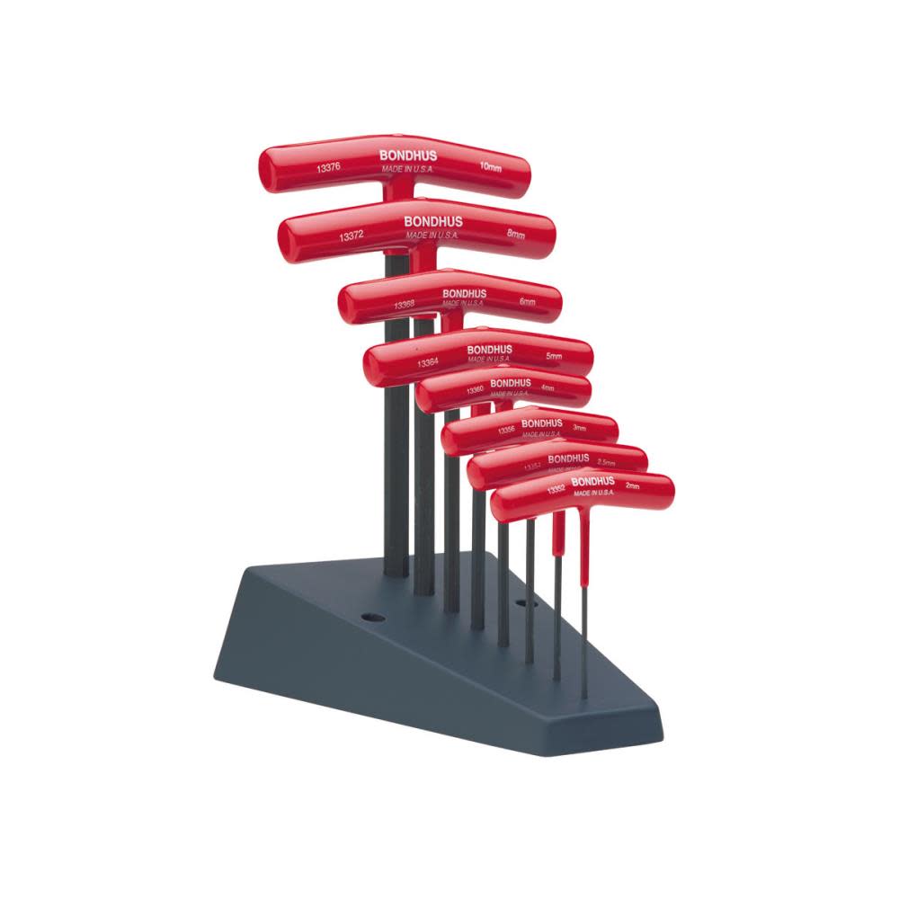Bondhus 2mm – 10mm 8pc T-Handle Hex Set - Flockneti