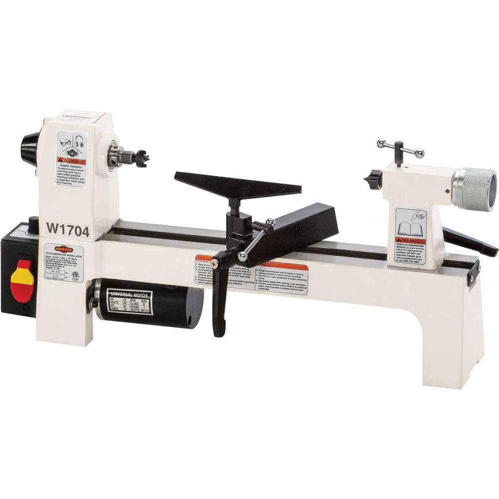 Shop Fox 8″ x 13″ Benchtop Wood Lathe 110V 1/3HP 1 Phase - Flockneti