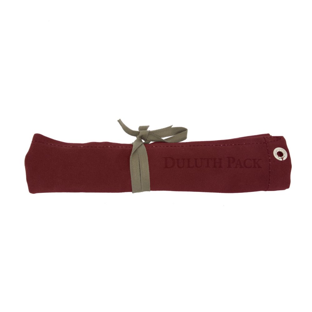 Duluth Pack Burgundy Canvas Utensil Roll - Flockneti