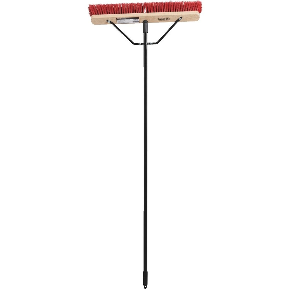 Harper 30″ Assembled all-purpose dry debris push broom with steel brace - Flockneti