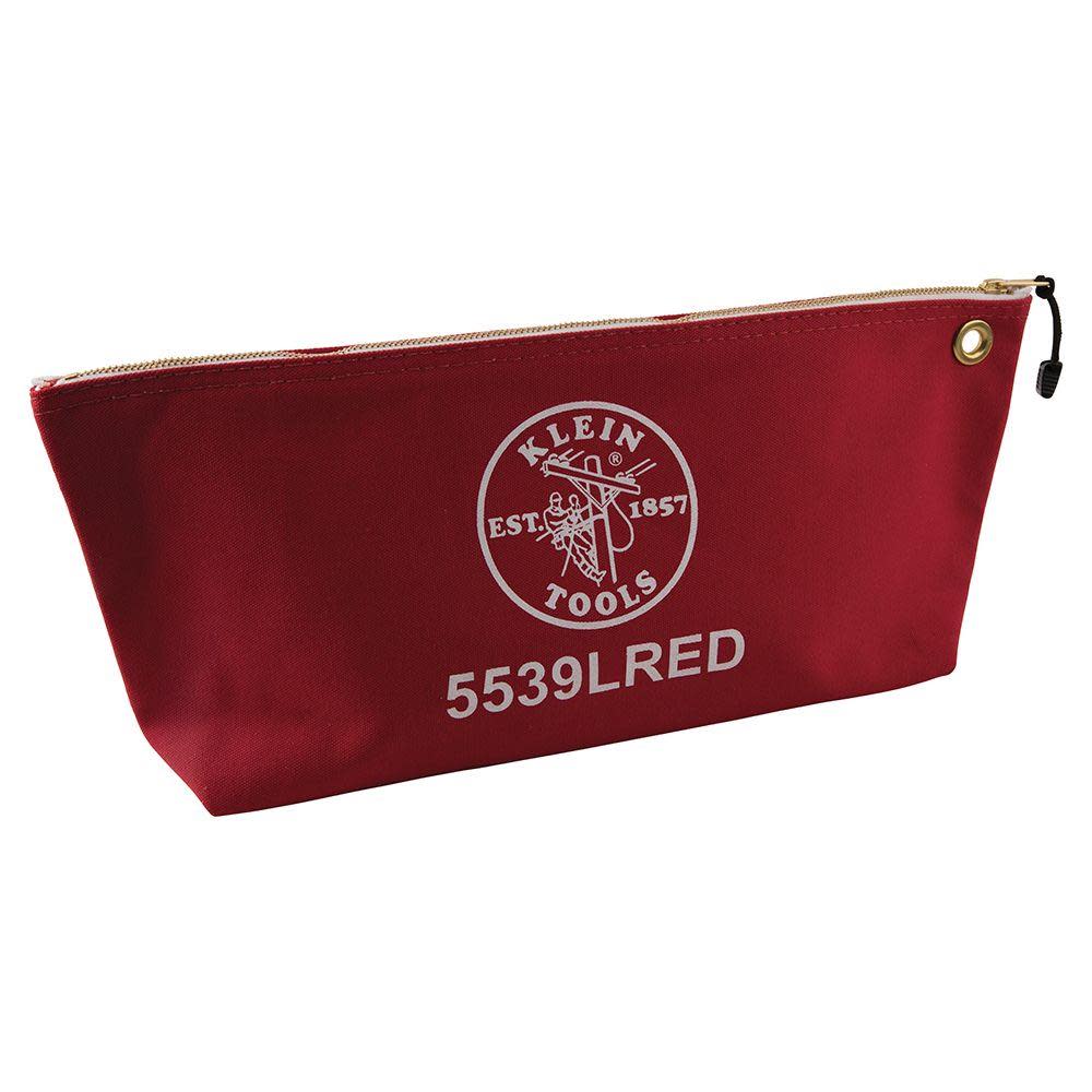 Klein Tools Canvas Tool Bag with Zipper Red - Flockneti