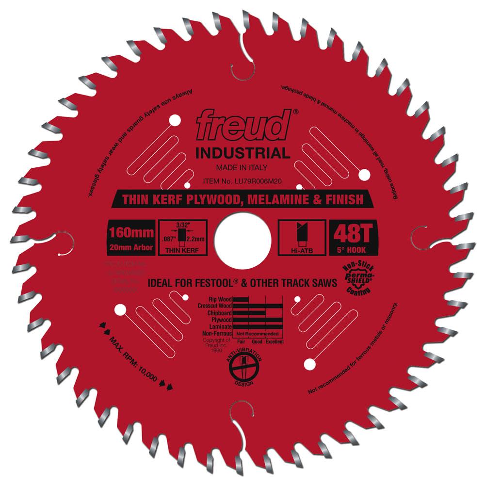 Freud 160 mm x 48T mm Thin Kerf Ultimate Plywood & Melamine Blade - Flockneti