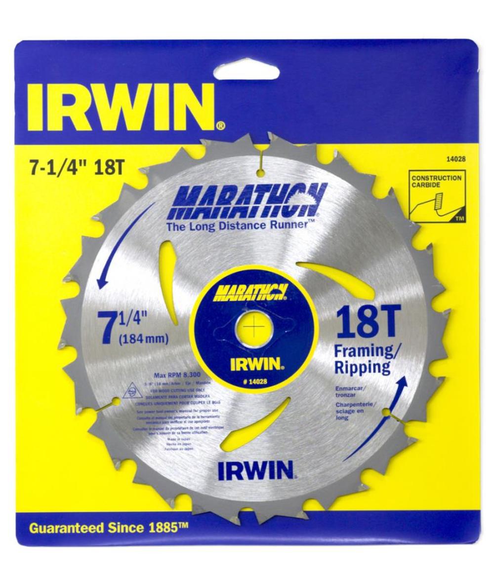Irwin 7-1/4In 18T TiN Saw Blade - Flockneti