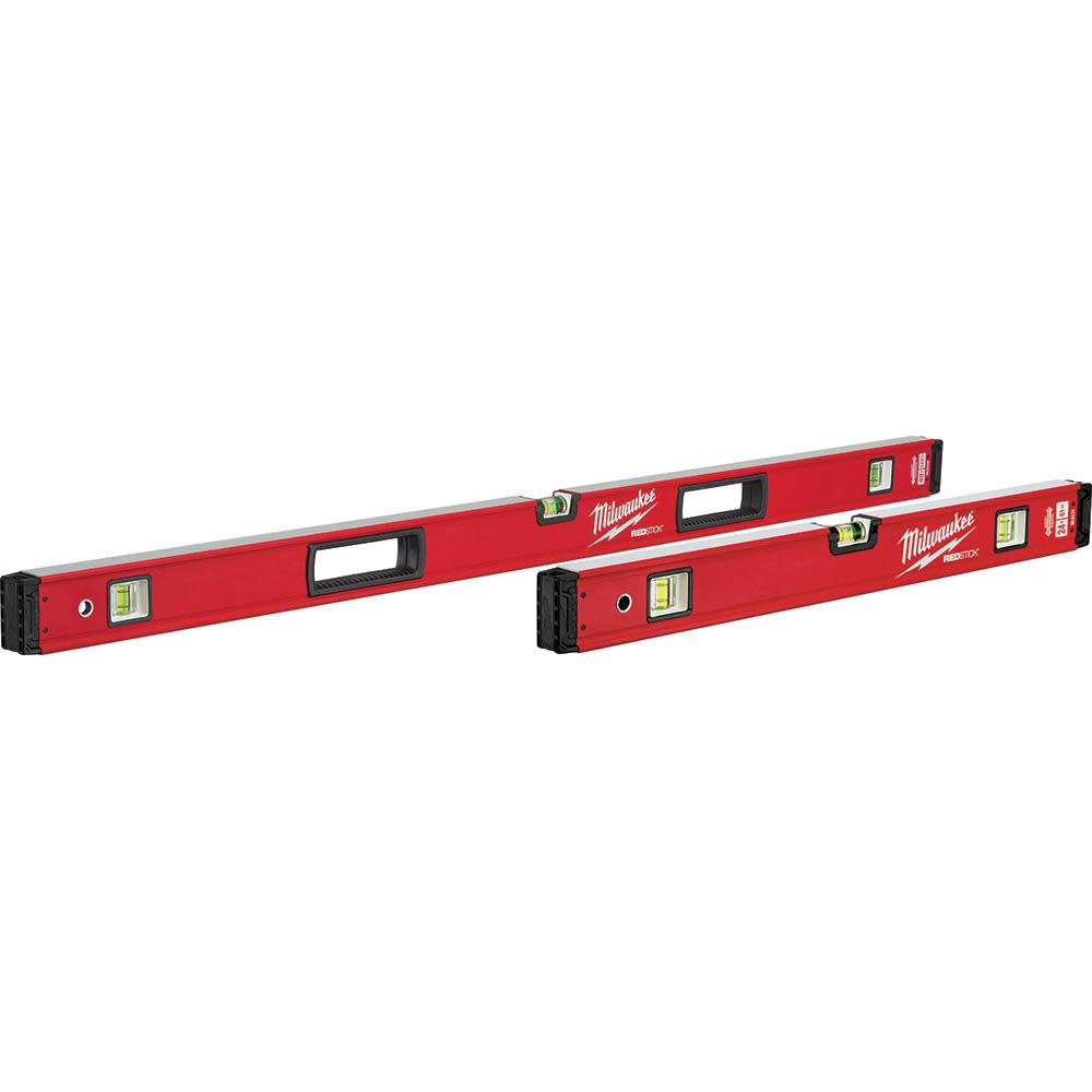 Milwaukee 24 in./ 48 in. REDSTICK Box Level Set - Flockneti