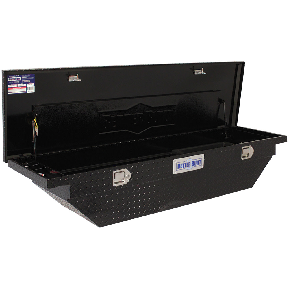 Better Built 69″ Crown Saddle Truck Tool Box LOW PROFILE WEDGE GLOSS BLACK - Flockneti