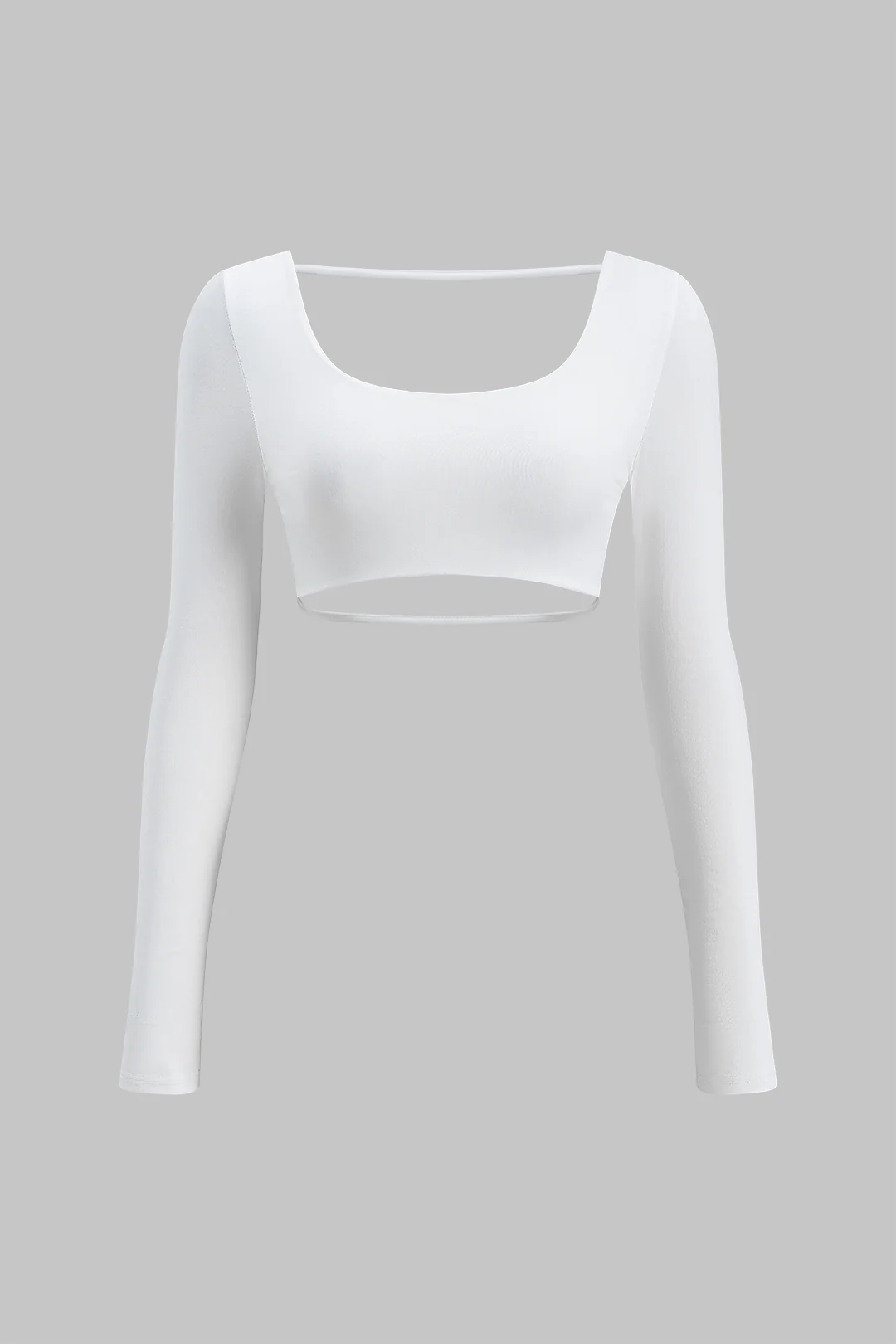 Cut Out Backless Long-Sleeve Top - Flockneti