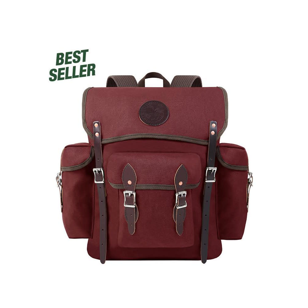 Duluth Pack 24 Liter Capacity Burgundy Canvas Wanderer Backpack - Flockneti