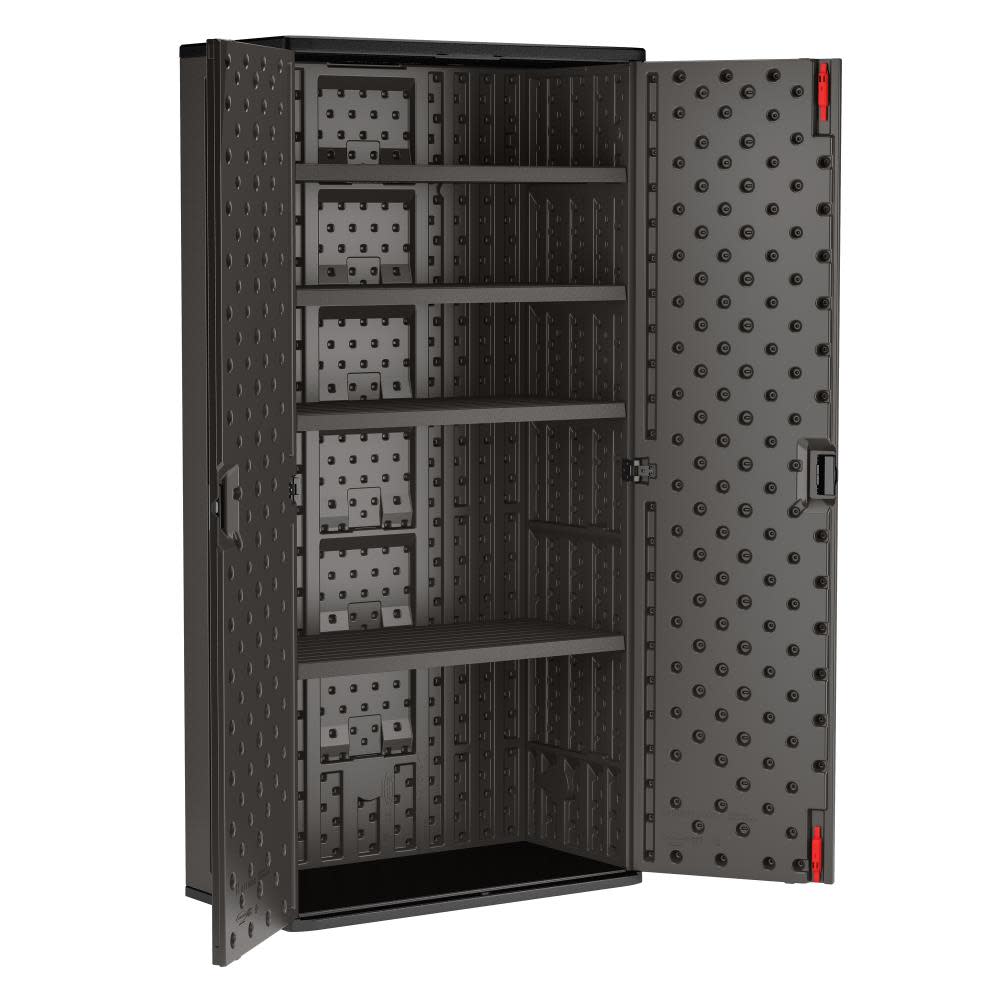 Suncast Mega Tall Storage Cabinet – 4 Shelf - Flockneti